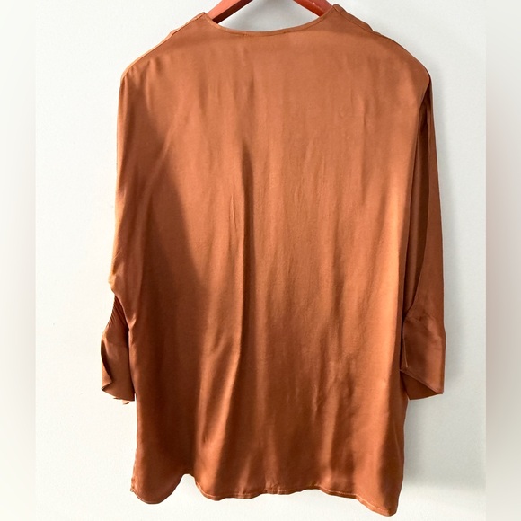 BSB V-Neck Blouse | 100% Viscose Satin-Look | EU 40 / US M - Picture 4 of 11